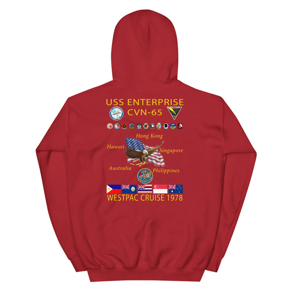 USS Enterprise (CVN-65) 1978 Cruise Hoodie