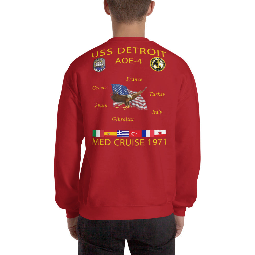 USS Detroit (AOE-4) 1971 Cruise Sweatshirt