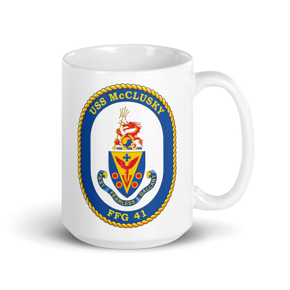 USS McClusky (FFG-41) Ship's Crest Mug