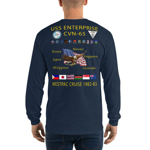 USS Enterprise (CVN-65) 1982-83 Long Sleeve Cruise Shirt