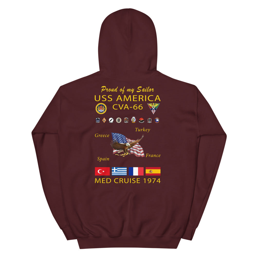 USS America (CVA-66) 1974 Cruise Hoodie - FAMILY