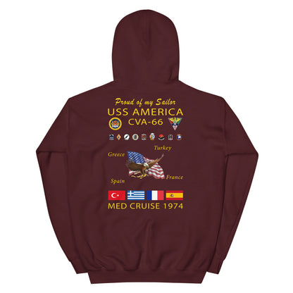 USS America (CVA-66) 1974 Cruise Hoodie - FAMILY