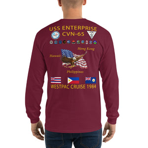 USS Enterprise (CVN-65) 1984 Long Sleeve Cruise Shirt