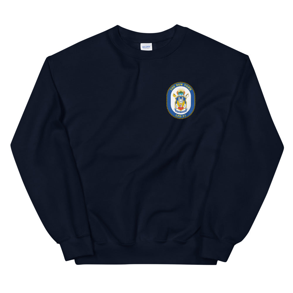USS New York (LPD-21) Ship's Crest Sweatshirt
