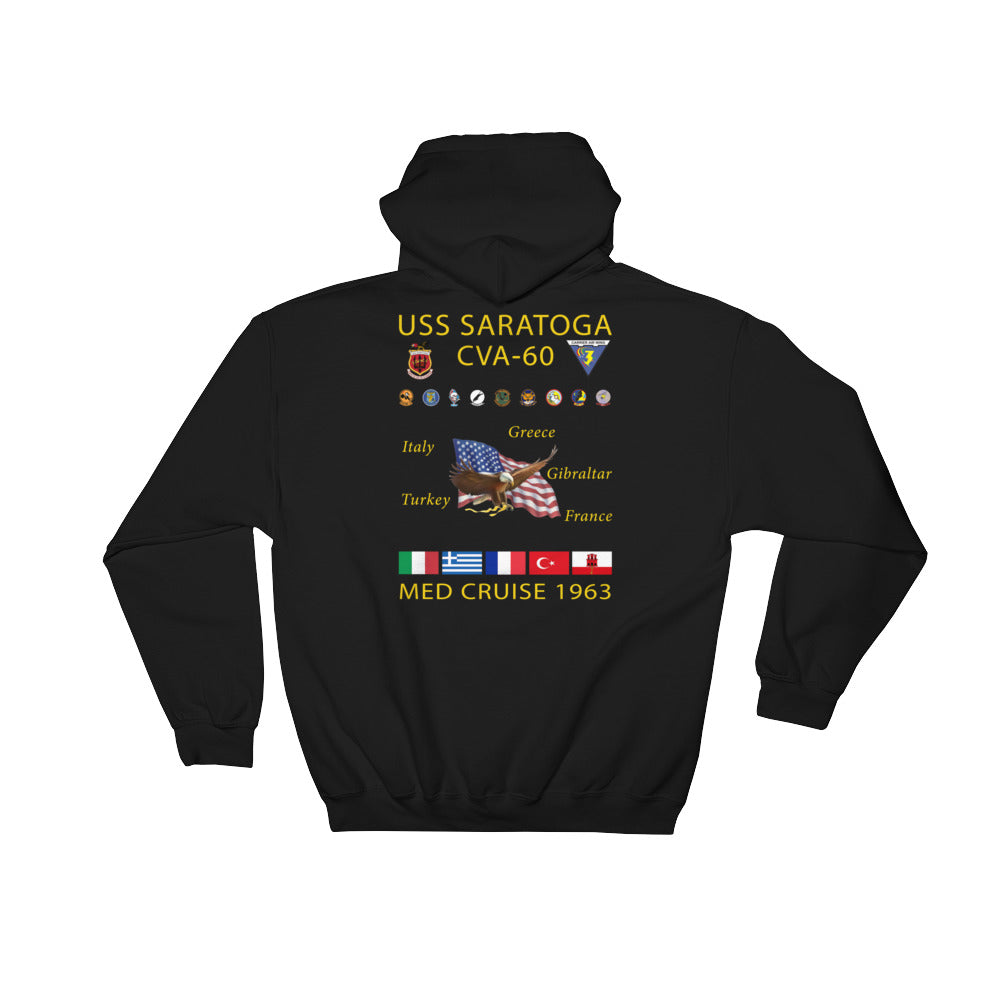 USS Saratoga (CVA-60) 1963 Cruise Hoodie