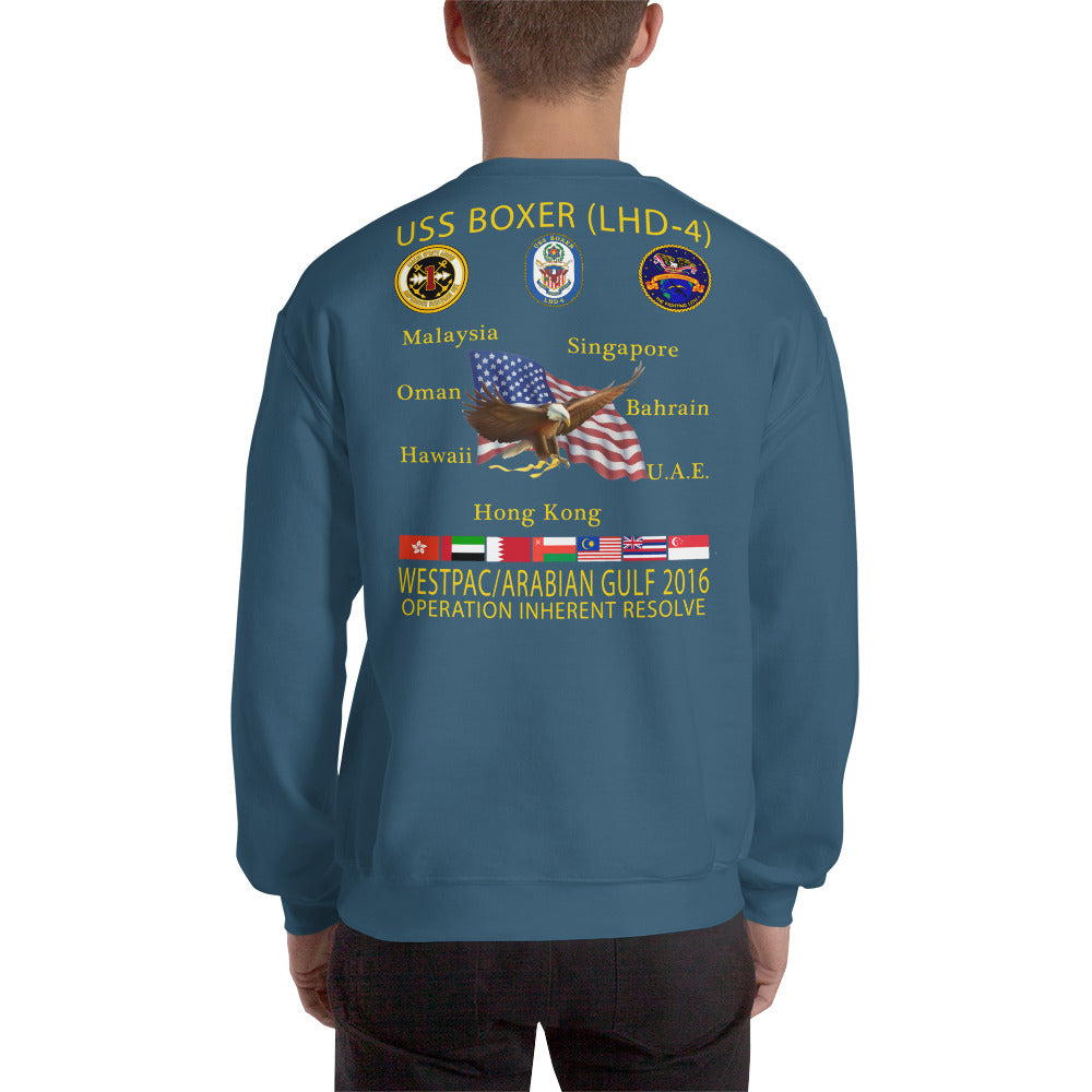 USS Boxer (LHD-4) 2016 Cruise Sweatshirt