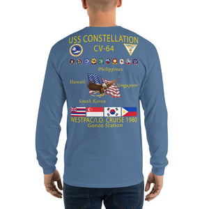 USS Constellation (CV-64) 1980 Long Sleeve Cruise Shirt