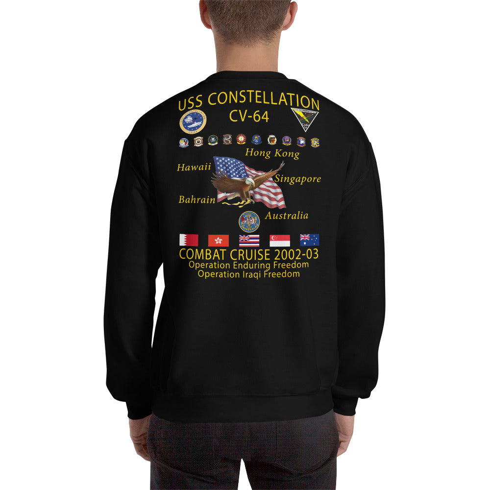 USS Constellation (CV-64) 2002-03 Cruise Sweatshirt