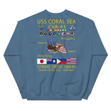 Load image into Gallery viewer, USS Coral Sea (CVA-43) 1964-65 Cruise Sweatshirt