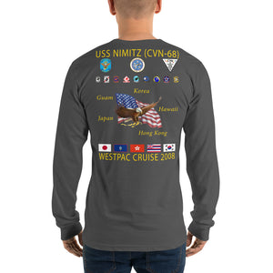 USS Nimitz (CVN-68) 2008 Long Sleeve Cruise Shirt