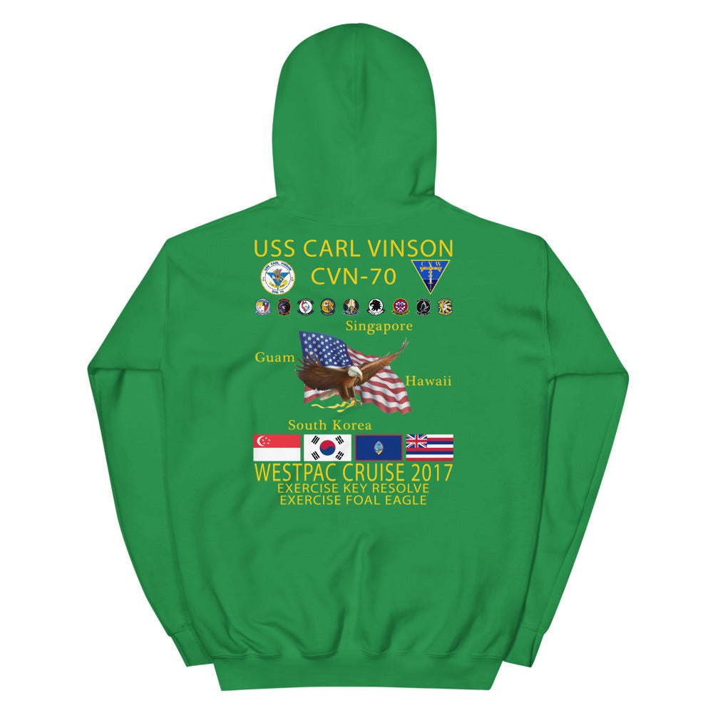 USS Carl Vinson (CVN-70) 2017 Cruise Hoodie