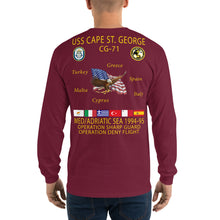 Load image into Gallery viewer, USS Cape St George (CG-71) 1994-95 Long Sleeve Cruise Shirt