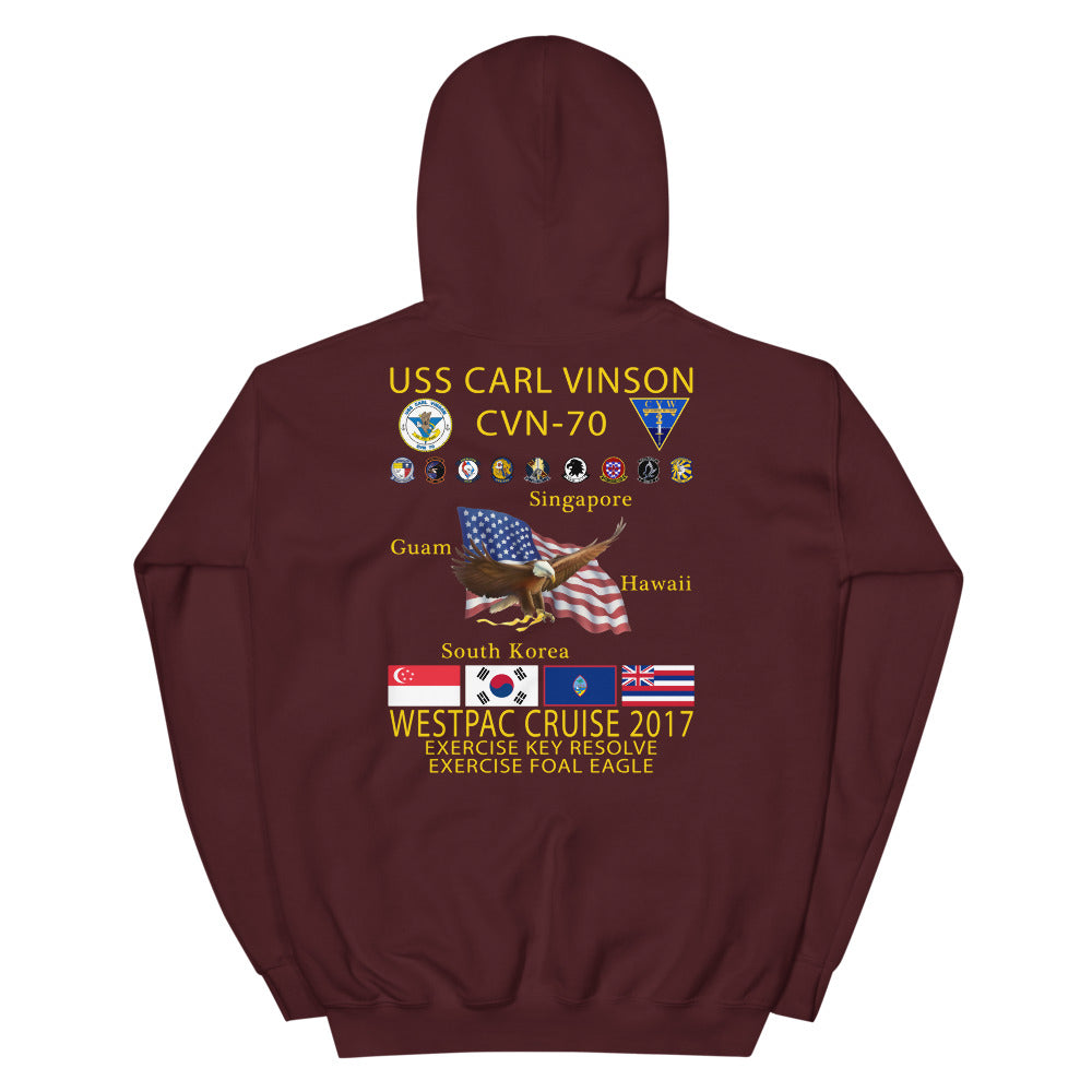 USS Carl Vinson (CVN-70) 2017 Cruise Hoodie