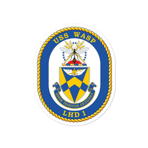 USS Wasp (LHD-1) Ship's Crest Vinyl Sticker