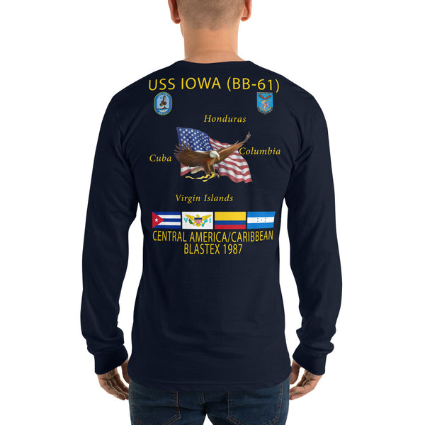 USS Iowa (BB-61) 1987 Long Sleeve Cruise Shirt