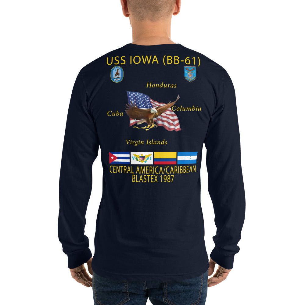 USS Iowa (BB-61) 1987 Long Sleeve Cruise Shirt