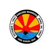 Load image into Gallery viewer, USS Coral Sea (CV-43) Ageless Warrior Vinyl Sticker
