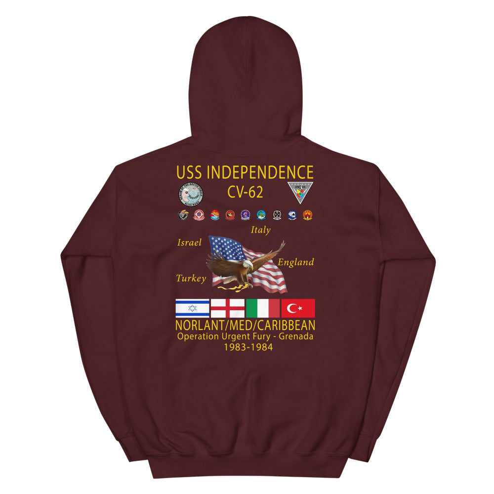 USS Independence (CV-62) 1983-84 Cruise Hoodie