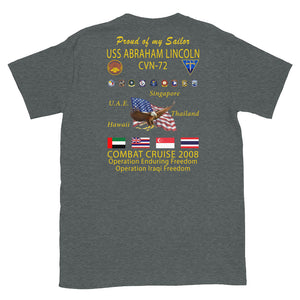 USS Abraham Lincoln (CVN-72) 2008 Cruise Shirt - Family