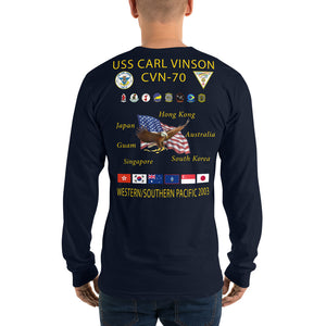 USS Carl Vinson (CVN-70) 2003 Long Sleeve Cruise Shirt