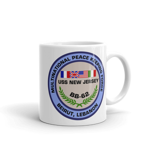 USS New Jersey (BB-62) Multi-National Peacekeeping Force Beirut Mug