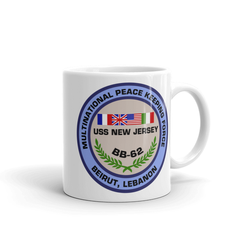 USS New Jersey (BB-62) Multi-National Peacekeeping Force Beirut Mug