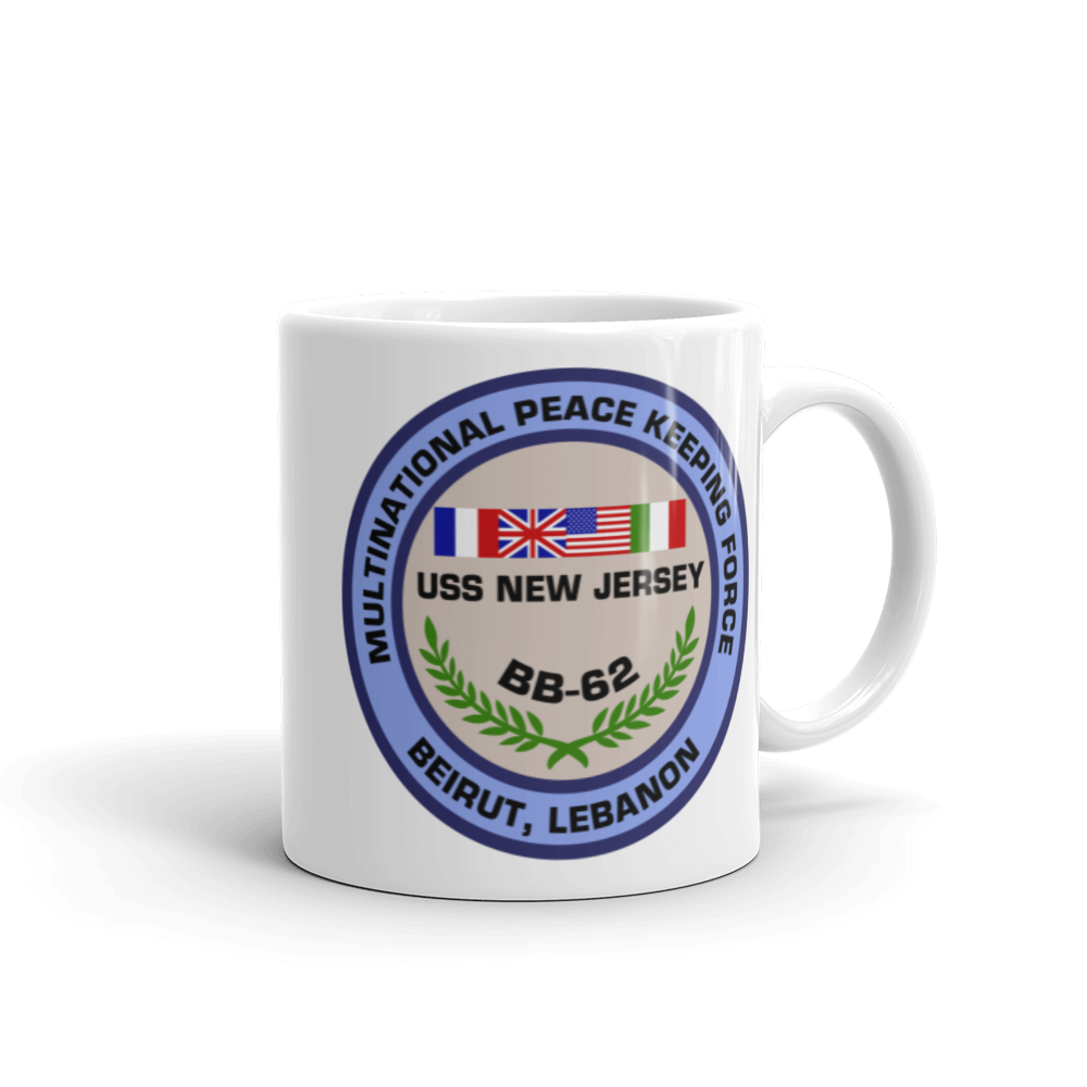 USS New Jersey (BB-62) Multi-National Peacekeeping Force Beirut Mug