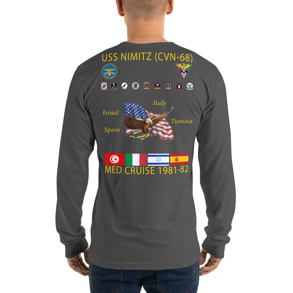 USS Nimitz (CVN-68) 1981-82 Long Sleeve Cruise Shirt