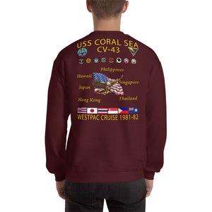 USS Coral Sea (CV-43) 1981-82 Cruise Sweatshirt