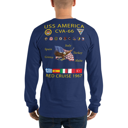 USS America (CVA-66) 1967 Long sleeve Cruise Shirt