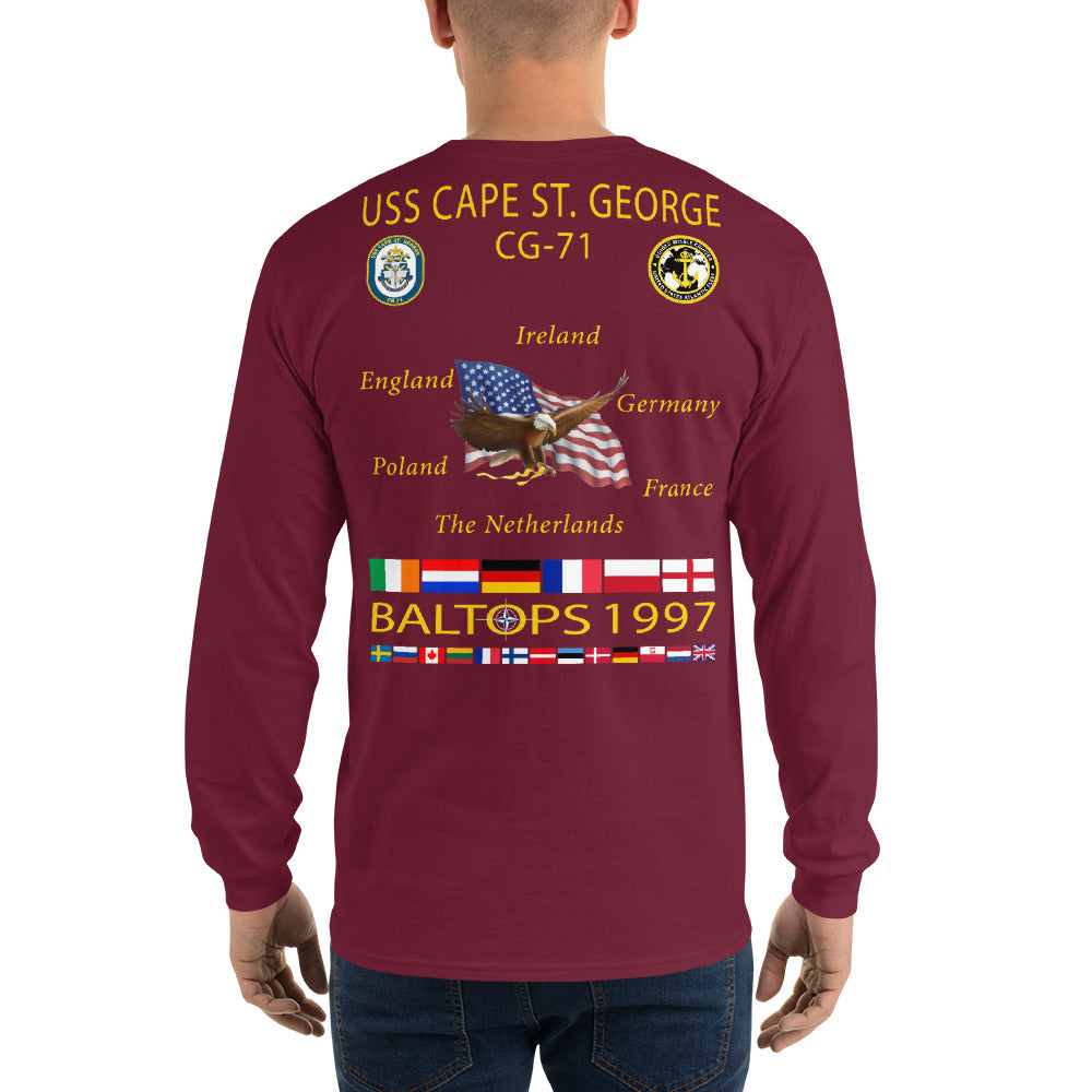 USS Cape St George (CG-71) 1997 Long Sleeve Cruise Shirt