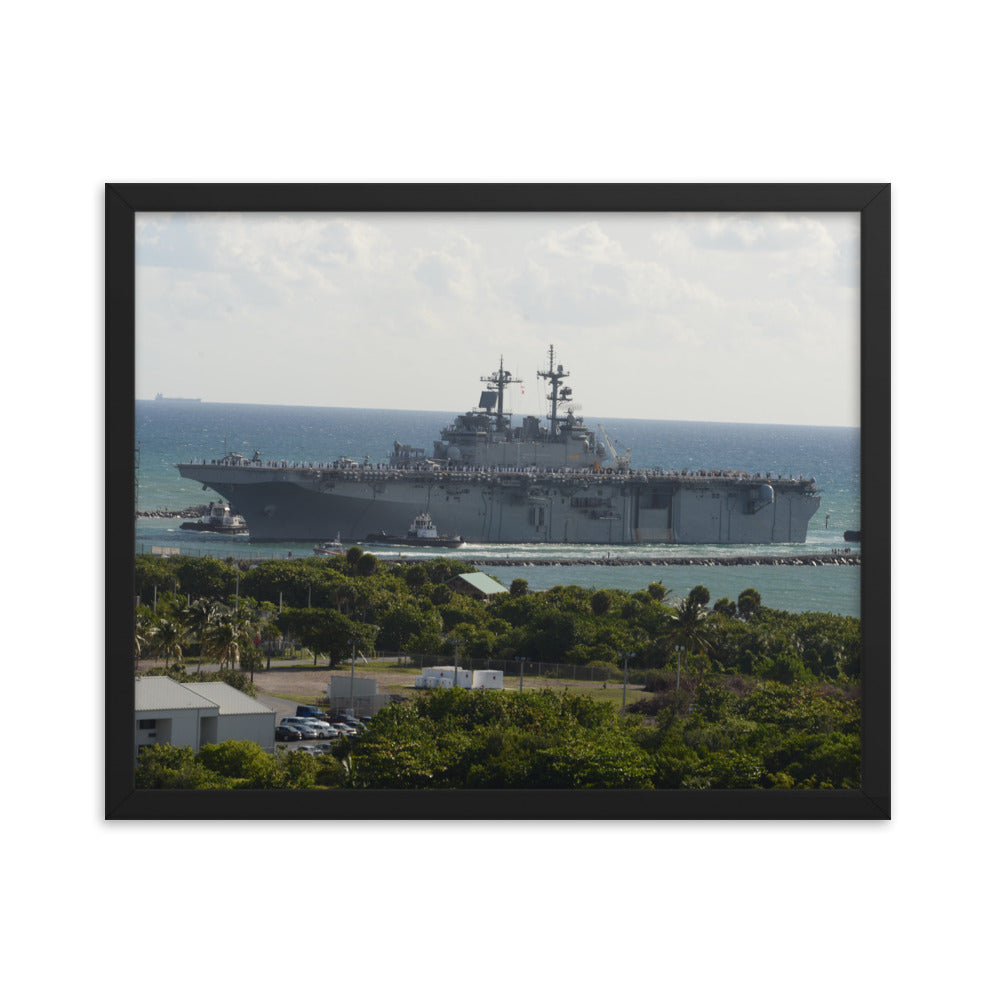 USS Wasp (LHD-1) Framed Ship Photo