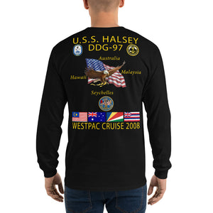 USS Halsey (DDG-97) 2008 Long Sleeve Cruise Shirt