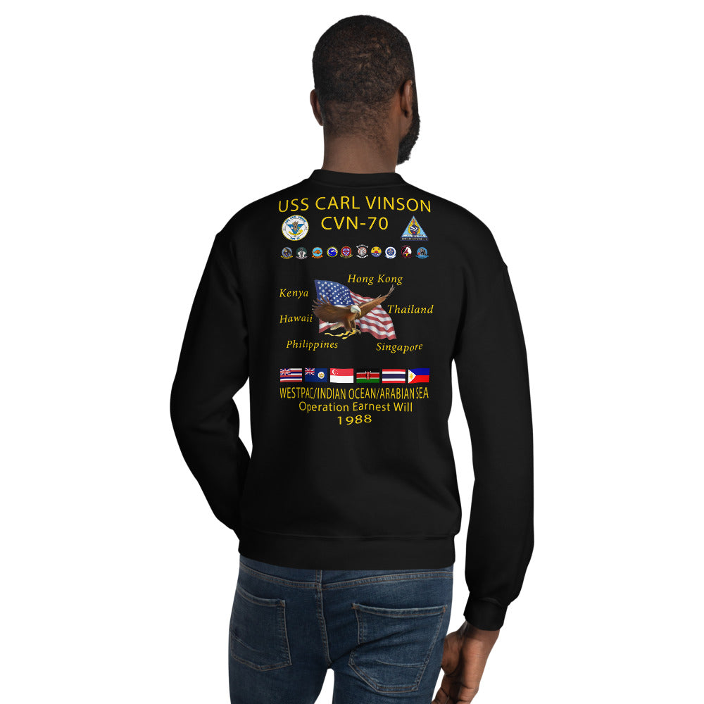 USS Carl Vinson (CVN-70) 1988 Cruise Sweatshirt