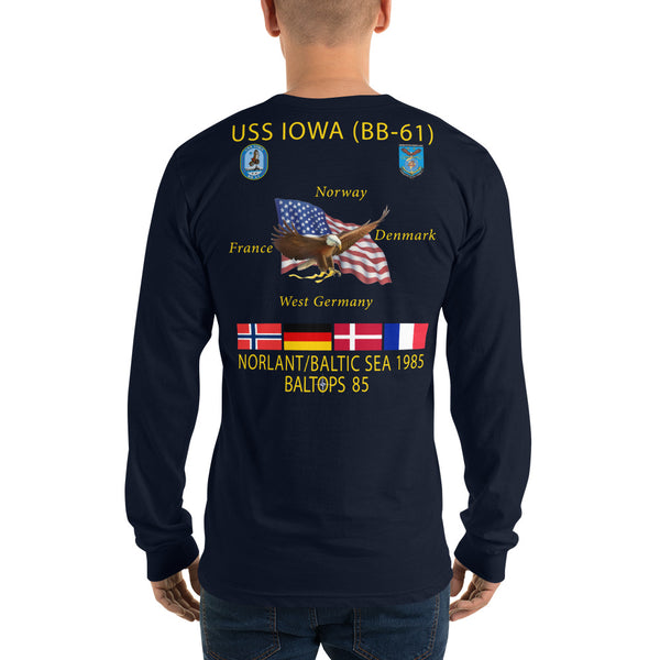 USS Iowa (BB-61) 1985 Long Sleeve Cruise Shirt