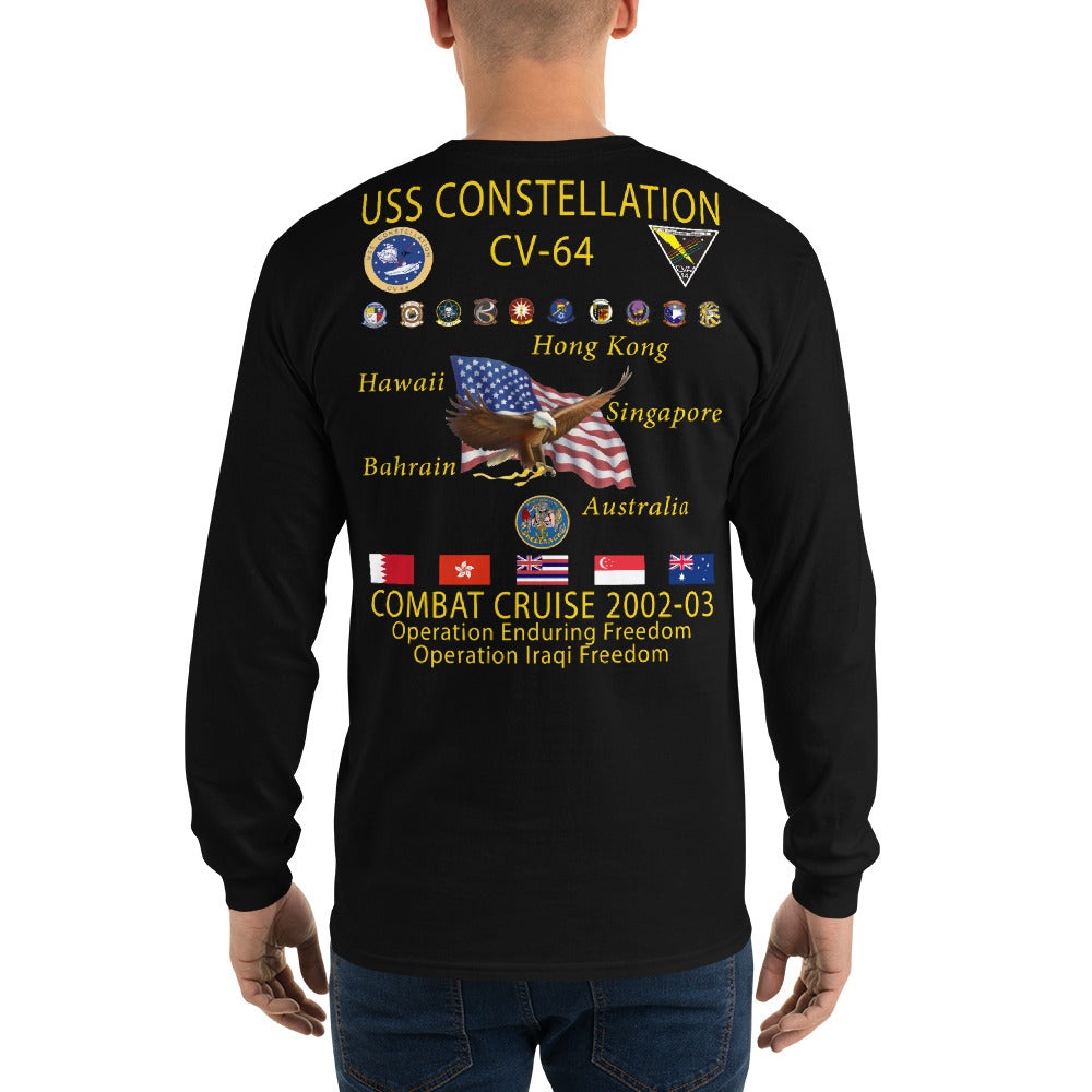 USS Constellation (CV-64) 2002-03 Long Sleeve Cruise Shirt