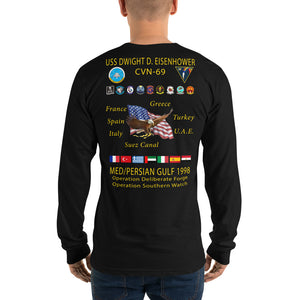 USS Dwight D. Eisenhower (CVN-69) 1998 Long Sleeve Cruise Shirt