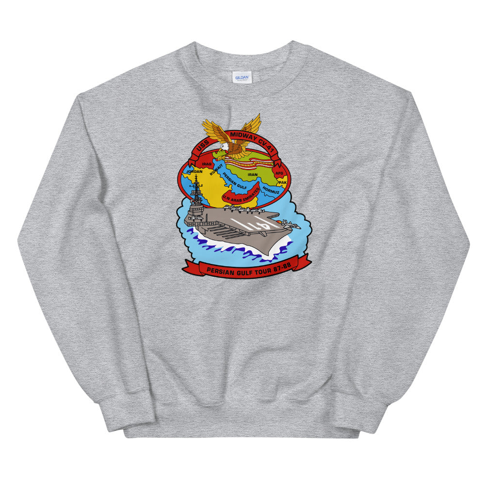 USS Midway (CV-41) Persian Gulf Tour 1987-88 Sweatshirt