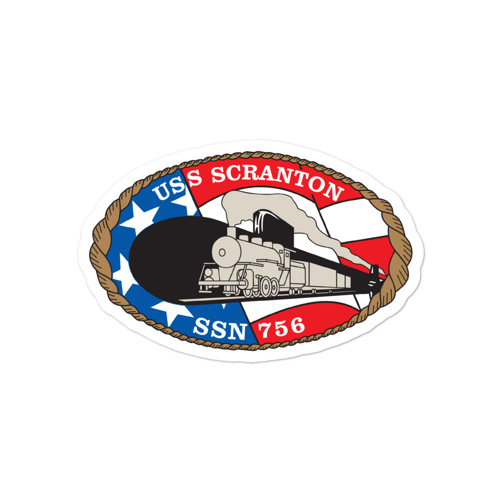 USS Scranton (SSN-756) Ship's Crest Vinyl Sticker