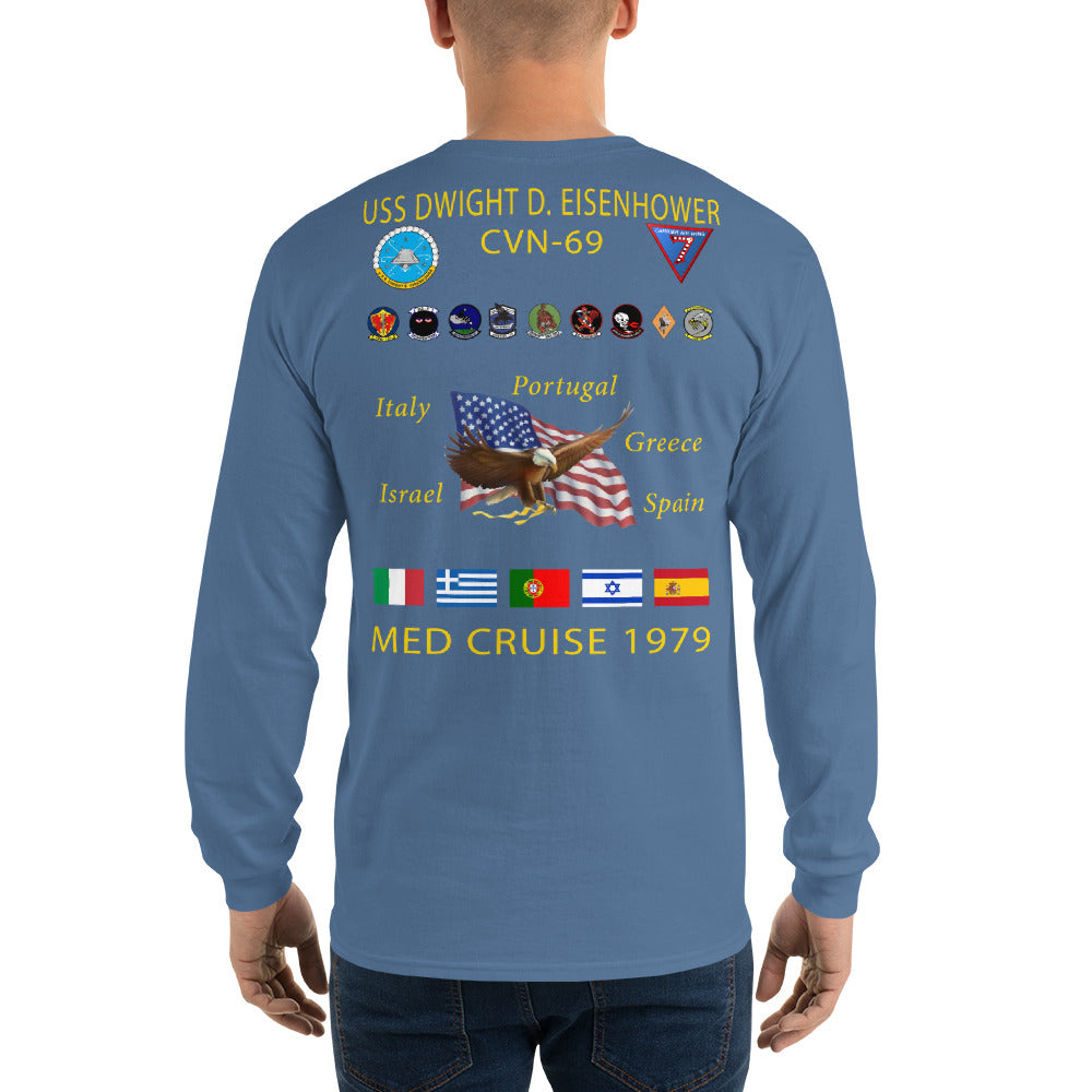 USS Dwight D. Eisenhower (CVN-69) 1979 Long Sleeve Cruise Shirt
