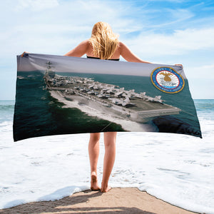 USS John C. Stennis (CVN-74) Beach Towel – white, 30x60