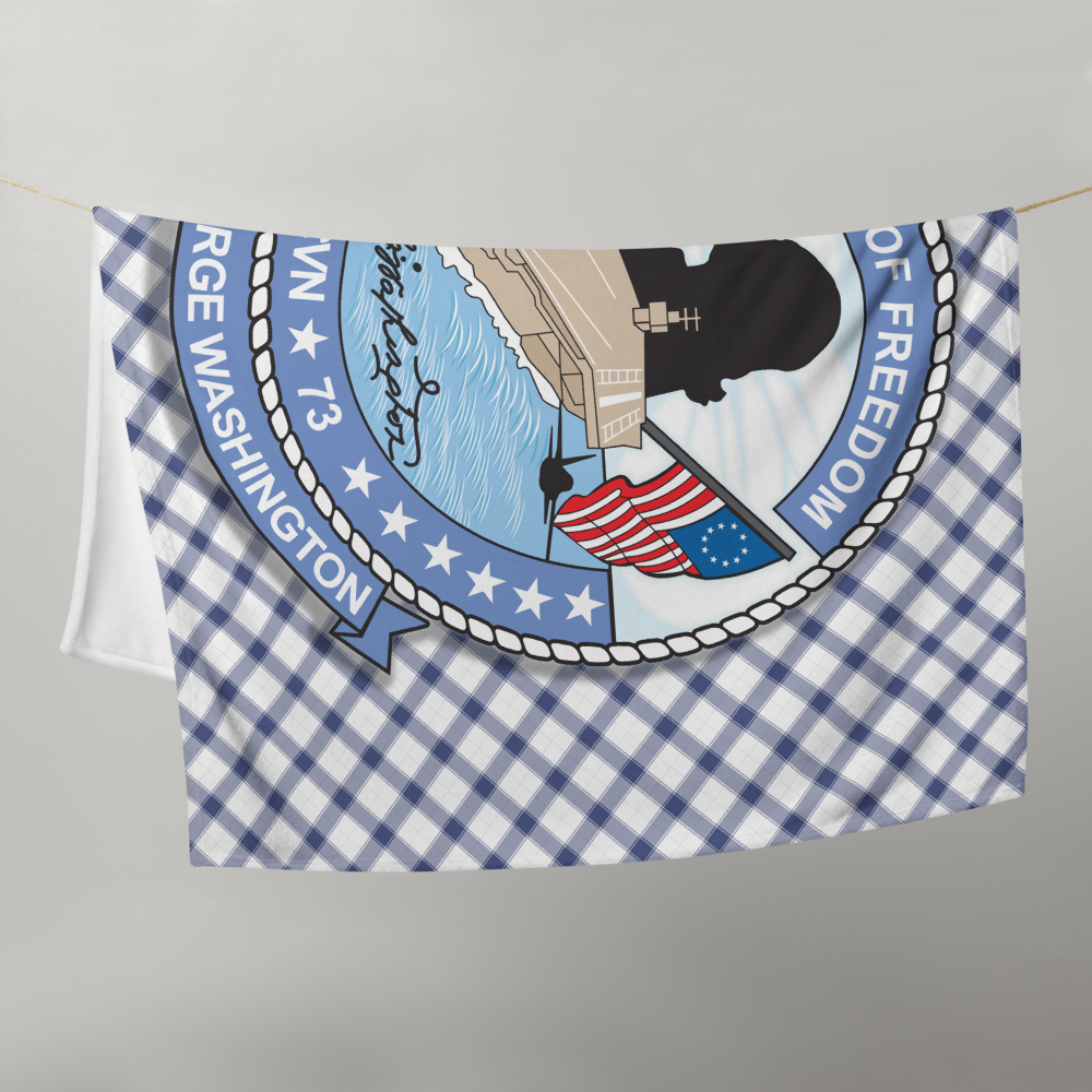 USS George Washington (CVN-73) Ship's Crest Throw Blanket – 50x60