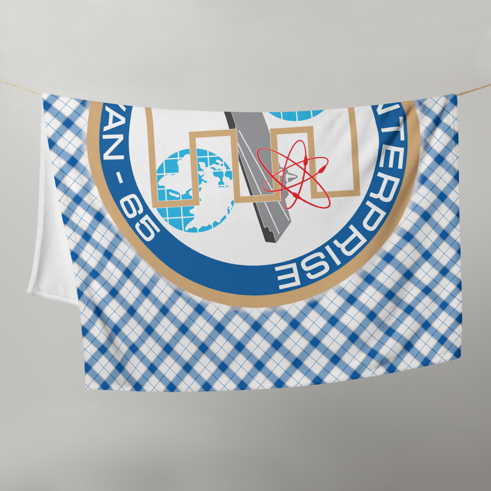 USS Enterprise (CVAN-65) Ship's Crest Throw Blanket – 50x60