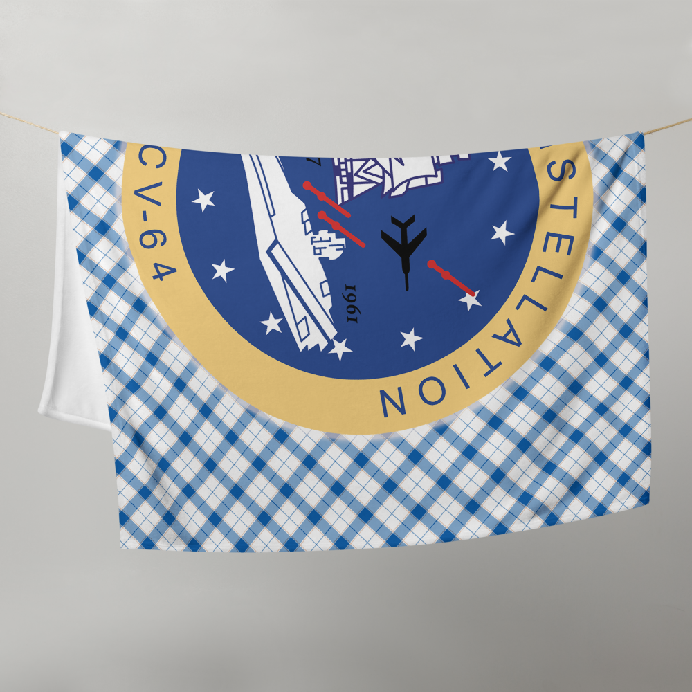 USS Constellation (CV-64) Ship's Crest Throw Blanket – 50x60