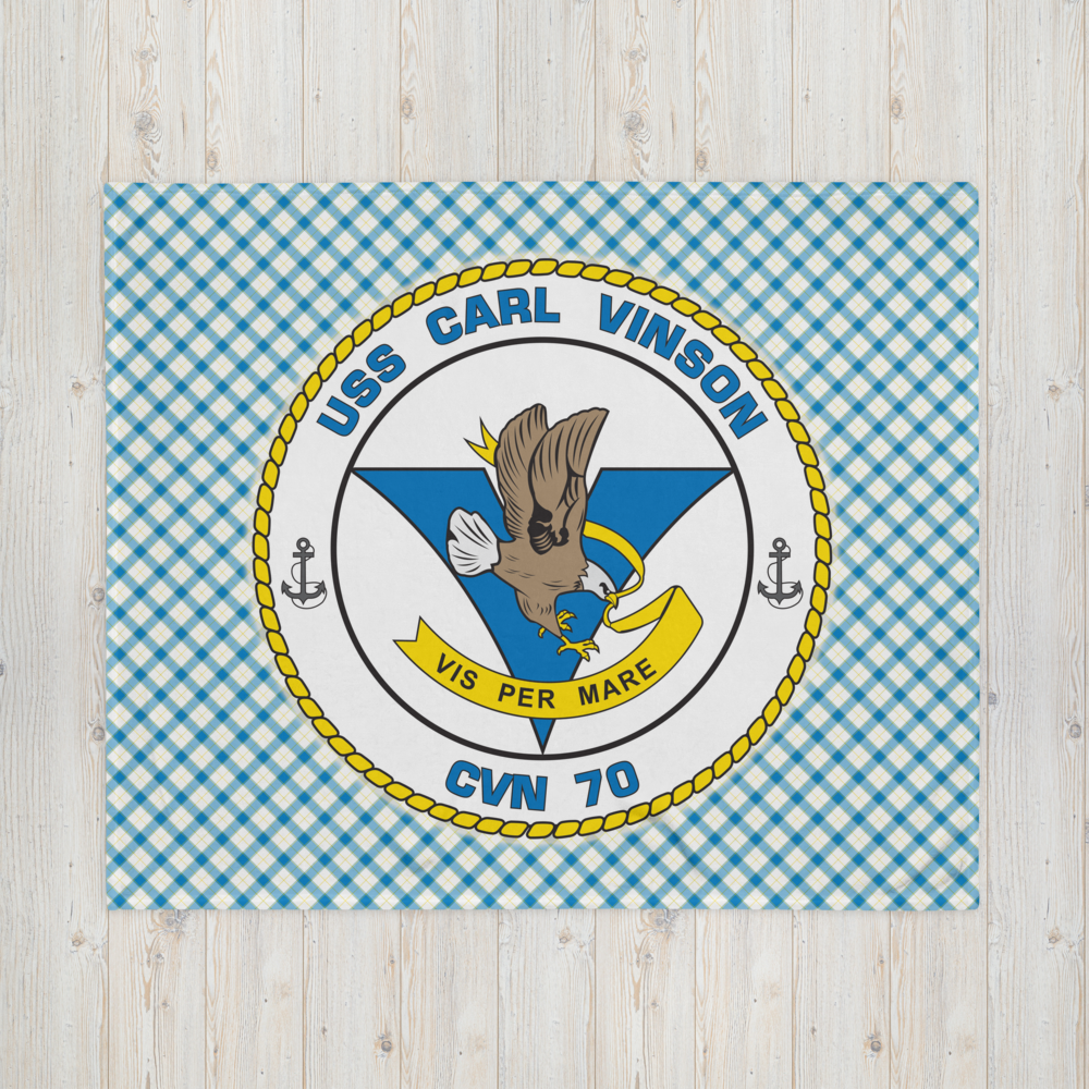 USS Carl Vinson (CVN-70) Ship's Crest Throw Blanket – 50x60