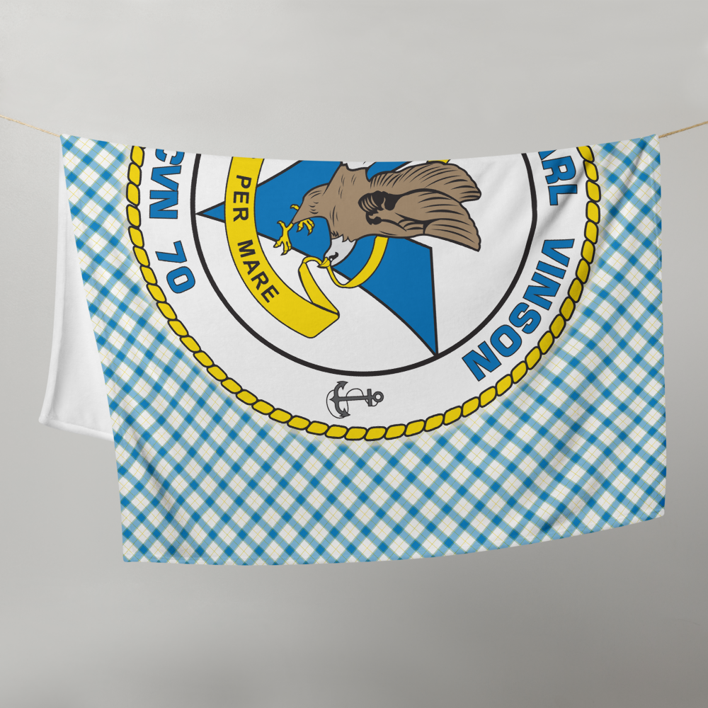 USS Carl Vinson (CVN-70) Ship's Crest Throw Blanket – 50x60