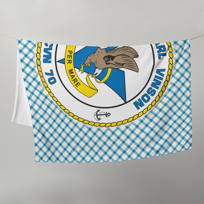 USS Carl Vinson (CVN-70) Ship's Crest Throw Blanket – 50x60