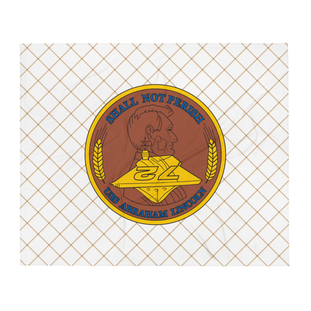 USS Abraham Lincoln (CVN-72) Ship's Crest Throw Blanket – 50x60