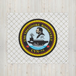 USS Theodore Roosevelt (CVN-71) Ship's Crest Throw Blanket – 50x60