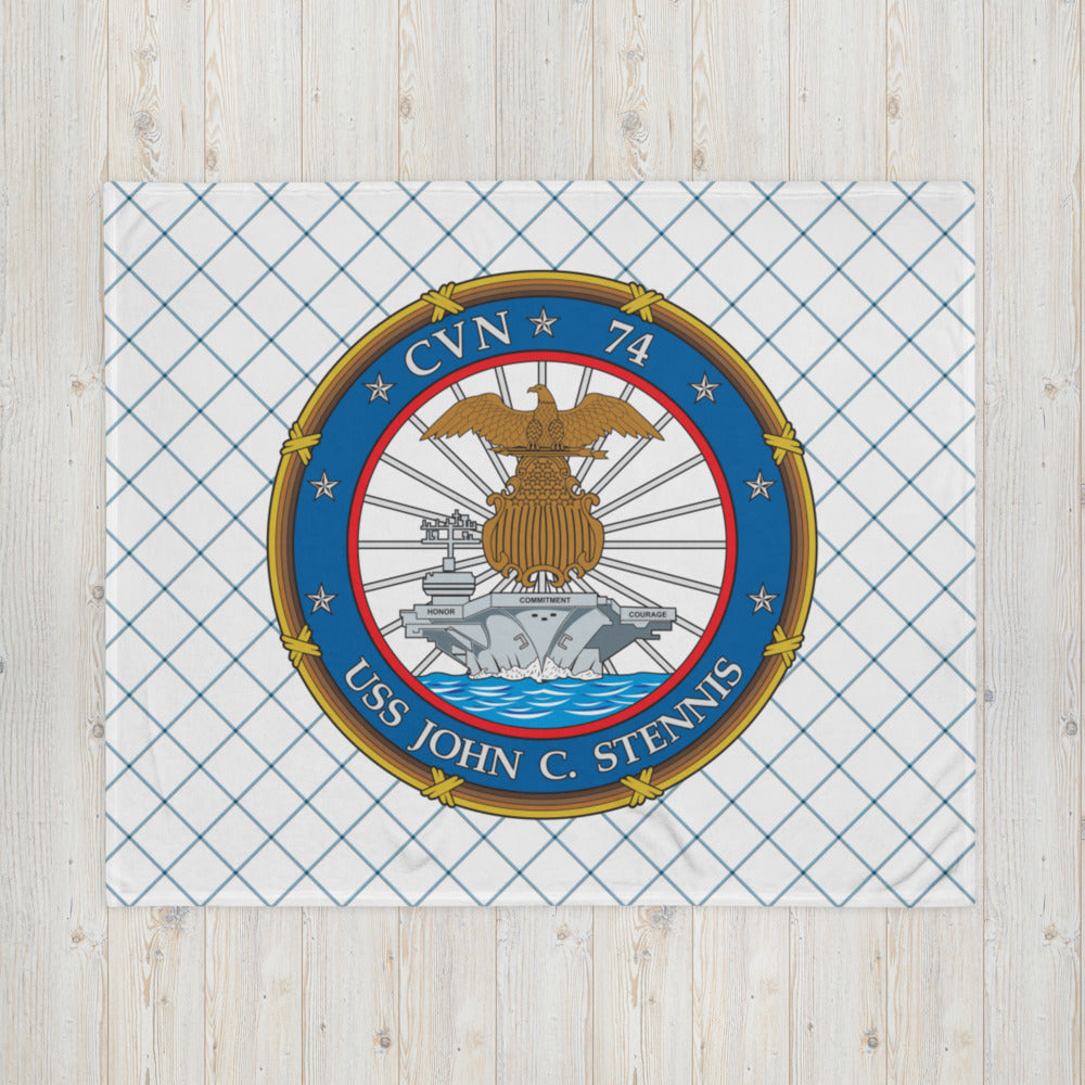 USS John C. Stennis (CVN-74) Ship's Crest Throw Blanket – 50x60